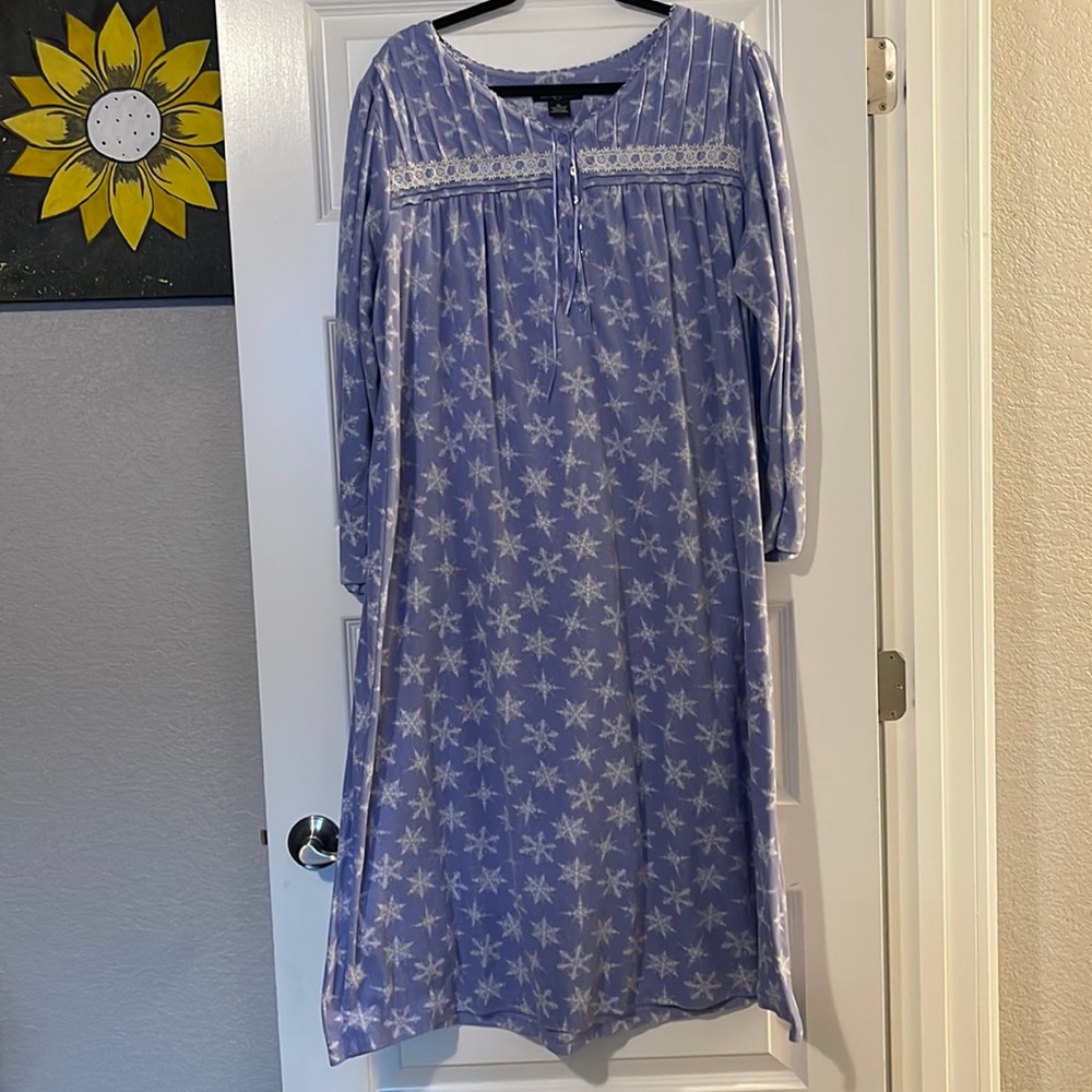 Purple night gown.
